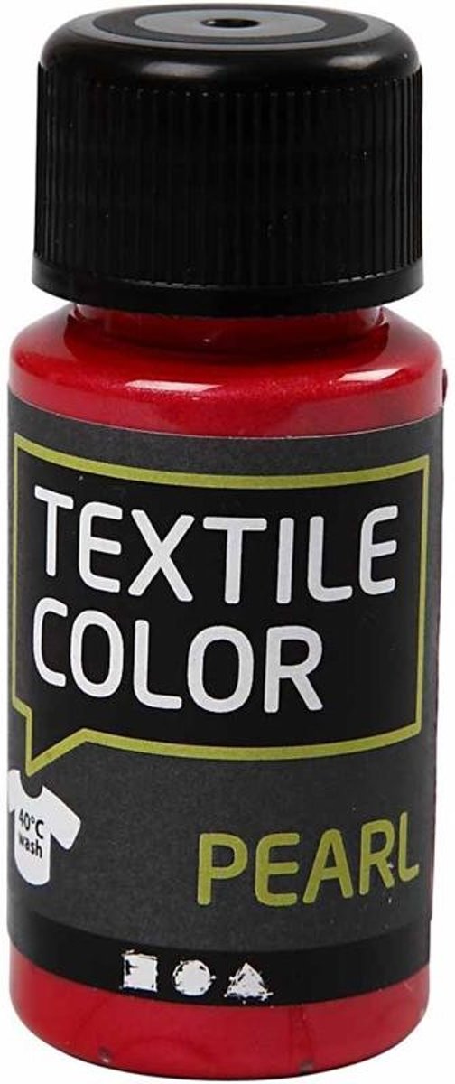 Textile Color, rood, pearl, 50ml [HOB-33682]